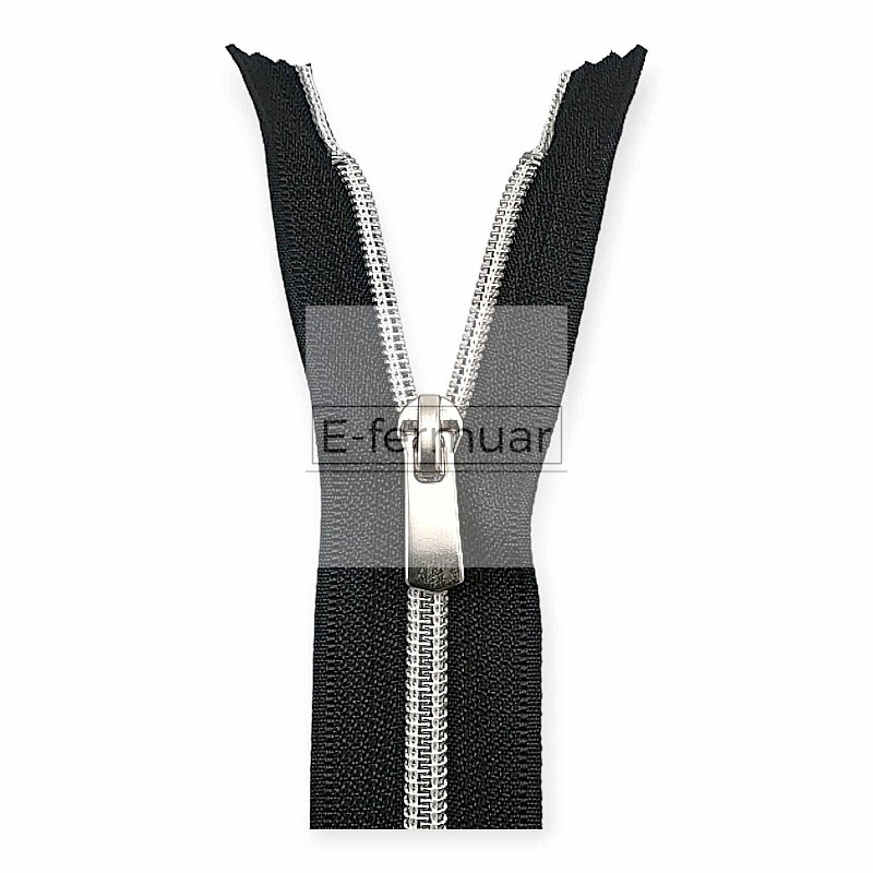 95 cm #5 37,40" Nylon Coil Metallic Teeth Jacket Zipper Open End - Separating ZPSM0095T10