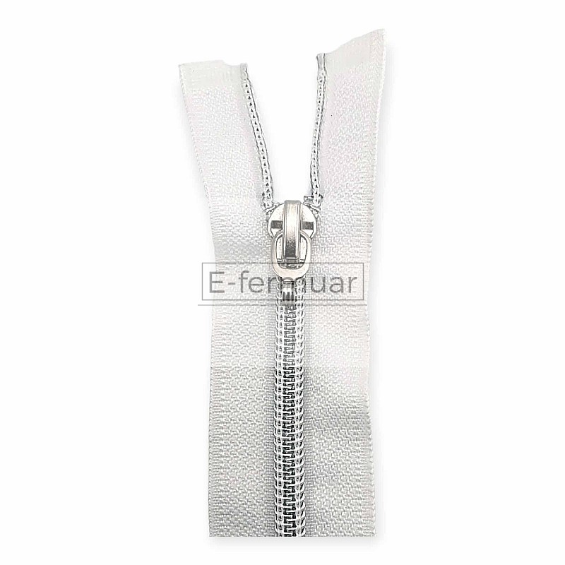 95 cm #5 37,40" Nylon Coil Metallic Teeth Jacket Zipper Open End - Separating ZPSM0095T10